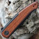 Couteau We Knife Smooth Sentinel Cuibourtia Lame Acier CPM-20CV Manche Titane/Bois IKBS Framelock WE200433 - Livraison Gratuite