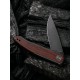 Couteau We Knife Smooth Sentinel Cuibourtia Lame Acier CPM-20CV Manche Titane/Bois IKBS Framelock WE200433 - Livraison Gratuite