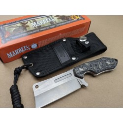 Couteau Couperet Marbles Cleaver Lame Acier Inox Manche G10 Etui Nylon MR560 - Livraison Gratuite