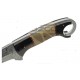 Couteau Karambit Damas Lame 256 Couches Manche Corne & Os Etui Cuir DM1295BO - Livraison Gratuite