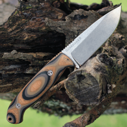 Couteau Bradford Guardian 4.5 3D G-Wood Lame Acier N690 Manche G10 Etui Cuir Made In USA BRAD45S115 - Livraison Gratuite