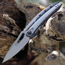 Couteau Zero Tolerance Original Linerlock CF Lame Acier CPM-20CV KVT Manche Fibre Carbone USA ZT0990 - Livraison Gratuite