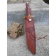 Poignard Couteau American Hunter Lame Acier Carbone Manche Bois Façon Médiéval Etui Cuir AH024 - Livraison Gratuite