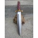 Poignard Couteau American Hunter Lame Acier Carbone Manche Bois Façon Médiéval Etui Cuir AH024 - Livraison Gratuite