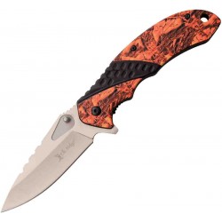 Couteau Elk RIdge A/O Orange Camo Manche Aluminium Lame Acier 3Cr13 Linerlock Clip ERA967OR - Livraison Gratuite