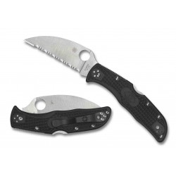 Couteau Spyderco Endela Wharncliffe Serr Lame Acier VG10 Manche FRN Lockback Japan SC243FSWCBK - Livraison Gratuite