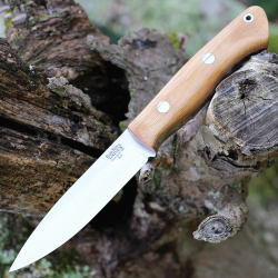 Couteau Bark River Aurora Natural Manche Micarta Lame Acier A2 Etui Cuir Made In USA BA06115MNC - Livraison Gratuite