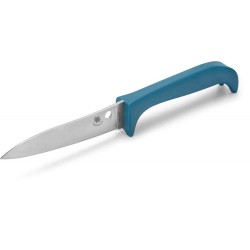 Couteau de Cuisine Spyderco Counter Puppy Lame Acier 7Cr17 Manche Plastique Bleu SCK20PBL - Livraison Gratuite