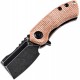 Couteau Kansept Korvid Brown Manche Micarta Lame Acier 154CM Slip Joint KT3030A5 - Livraison Gratuite