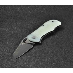 Couteau CMB Made Knives Hippo Jade Lame Acier D2 IKBS Linerlock Clip CMB05J - Livraison Gratuite