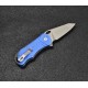 Couteau CMB Made Knives Hippo Blue Lame Acier D2 IKBS Linerlock Clip CMB05S - Livraison Gratuite