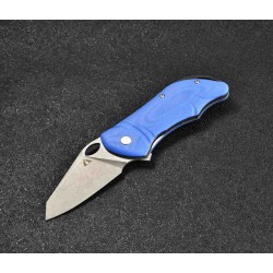 Couteau CMB Made Knives Hippo Blue Lame Acier D2 IKBS Linerlock Clip CMB05S - Livraison Gratuite