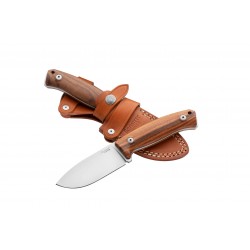 Couteau LionSteel M2M Santos Lame Acier M390 Manche Bois Etui Cuir Made Italy LSTM2MST - Livraison Gratuite