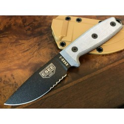 RAT CUTLERY ESEE RC-3 Sharpened Clip Point Serrated Knife COUTEAU DE COMBAT RC3S-CP