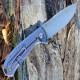 Couteau PMP Knives Big Boy Flipper Blue Manche Titane Lame Acier 14C28 IKBS Framelock Clip PMP023 - Livraison Gratuite