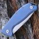 Couteau PMP Knives Big Boy Flipper Blue Manche Titane Lame Acier 14C28 IKBS Framelock Clip PMP023 - Livraison Gratuite