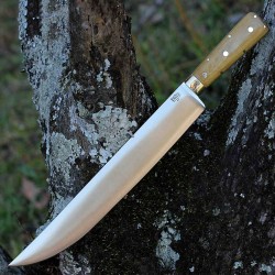 Couteau Bark River Edwin Forrest Bowie Green Lame Acier A2 Manche Micarta Etui Cuir Made USA BA08315MGC - Livraison Gratuite