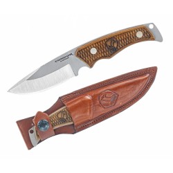 Couteau Condor Okavango Lame Acier 440C Manche Noyer Etui Cuir Made El Salvador CTK118354C - Livraison Gratuite