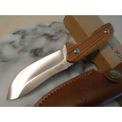 Couteau de Chasse Elk Ridge Lame Acier 3Cr13 Manche Bois Etui Cuir ER20003D - Livraison Gratuite