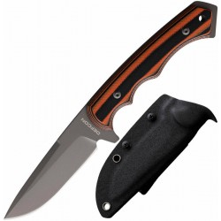 Couteau Bushcraft Chasse Defcon Lame Acier D2 Manche Black/Orange G10 Etui Kydex TD007SL - Livraison Gratuite