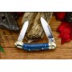 Couteau Rough Ryder Dogleg Canoe Denim Manche Micarta 2 Lames Carbone T10 RR2189 - Livraison Gratuite