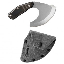 Couteau Gerber Downwind Ulu Gray Lame Acier 7Cr17MoV Manche G10 Etui Canvas G1822 - Livraison Gratuite