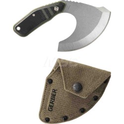 Couteau Gerber Downwind Ulu Green Lame Acier 7Cr17MoV Manche G10 Etui Canvas G1824 - Livraison Gratuite