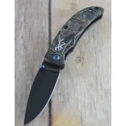 Couteau Browning Prism 3 Camo Manche Aluminium Lame Acier 7Cr17MoV Linerlock Clip BR0344 - Livraison Gratuite