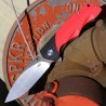 Couteau Bestech Airstream Red/Black Manche G10 Lame D2 Drop Point IKBS Linerlock Clip BTKG47C - Livraison Gratuite