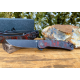 Couteau QSP Osprey CarboneFiber/Red G10 Lame Acier 14C28N IKBS Linerlock Clip QS139F2 - Livraison Gratuite