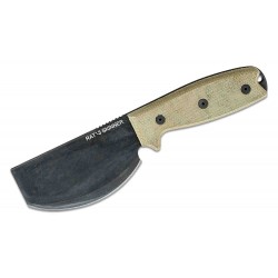 Couteau Ontario RAT-3 Skinner Lame Acier Carbone Manche Micarta Etui Cuir Made USA ON8661 - Livraison Gratuite