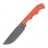 Couteau Bushcraft ABKT Tac Protector Lame Acier 8Cr13MoV Manche Orange G10 Etui Cuir AB040H - Livraison Gratuite