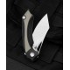 Couteau Bestech Knives Kasta Black/Beige Manche G10 Lame Acier 154CM IKBS Linerlock Clip BTKG45B - Livraison Gratuite