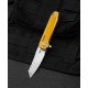 Couteau Bestech Syntax Yellow G10 Lame Acier 14C28N IKBS Linerlock Clip BTKG40B - Livraison Gratuite
