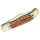 Couteau Schrade Folding Bowie Manche Staglon 2 Lames 7Cr17MoV Etui Cuir SCH1135997 - Livraison Gratuite