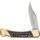Couteau Scrade Papa Bear LB8 Manche Staglon Lame Acier 7Cr17MoV Lockback Etui Cuir SCH1136005 - Livraison Gratuite