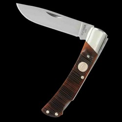 Couteau Schrade Generational Series Bruin Manche Châtaignier Lame Acier Carbone 1095 Lockback SCH1137133 - Livraison Gratuite