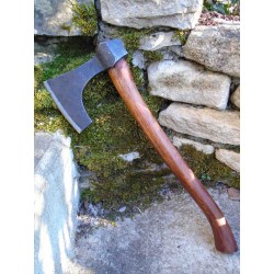 Hache De Viking Chef Viking JARL Lame Acier Carbone Manche Bois Fabrication Artisanale PA242604 - Livraison Gratuite