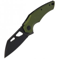 Couteau Fox Edge Atrax Green Lame Acier 8Cr13MoV Manche Aluminium IKBS Linerlock Clip FE026 - Livraison Gratuite