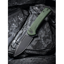 Couteau CIVIVI Conspirator Green Manche Micarta Lame Acier Nitro-V IKBS Button Lock Clip CIVC210062 - Livraison Gratuite