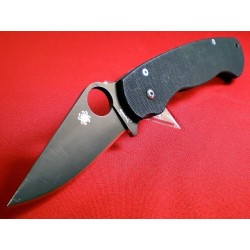 Couteau SPYDERCO Black G10 PARA-MILITARY Plain SC81GPBK