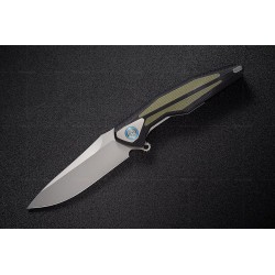 Couteau Rike Knife Tulay Black/Green Lame Acier 154CM Manche G10 IKBS Linerlock Clip RKTULAYBODG - Livraison Gratuite