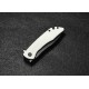 Couteau CMB Made Knives Blaze White Lame Acier D2 Manche G10 IKBS Linerlock Clip CMB06W - Livraison Gratuite