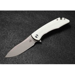 Couteau CMB Made Knives Blaze White Lame Acier D2 Manche G10 IKBS Linerlock Clip CMB06S - Livraison Gratuite