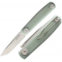 Couteau Real Steel Gslip Compact Jade Lame Acier VG10 Manche G-10 Slipjoint Clip RS7867 - Livraison Gratuite