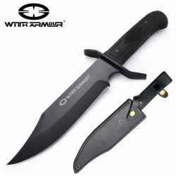 Couteau Bowie WithArmour Lame Acier 440C Manche Pakkawood Etui Nylon WAR055BK - Livraison Gratuite