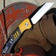 Couteau Bestech Rockface Black/Yellow Manche G10 Lame D2 Wharncliffe IKBS BTKG46A - Livraison Gratuite