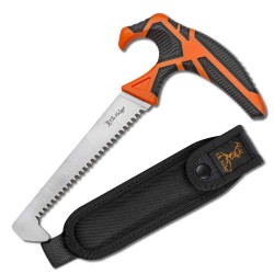 Scie Elk Ridge Trek Saw Lame Acier SK5 Manche FRN Orange Etui Nylon ERTKSAW001 - Livraison Gratuite