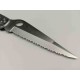 Couteau SPYDERCO POLICE Serrated Lame Acier VG10 Manche Acier Lockback Made Japan SC7S - Livraison Gratuite