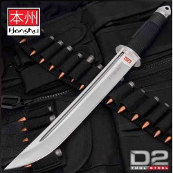 Couteau Sabre United Cutlery Honshu Tanto D2 Manche Caoutchouc Etui Cuir UC2629D2 - Livraison Gratuite